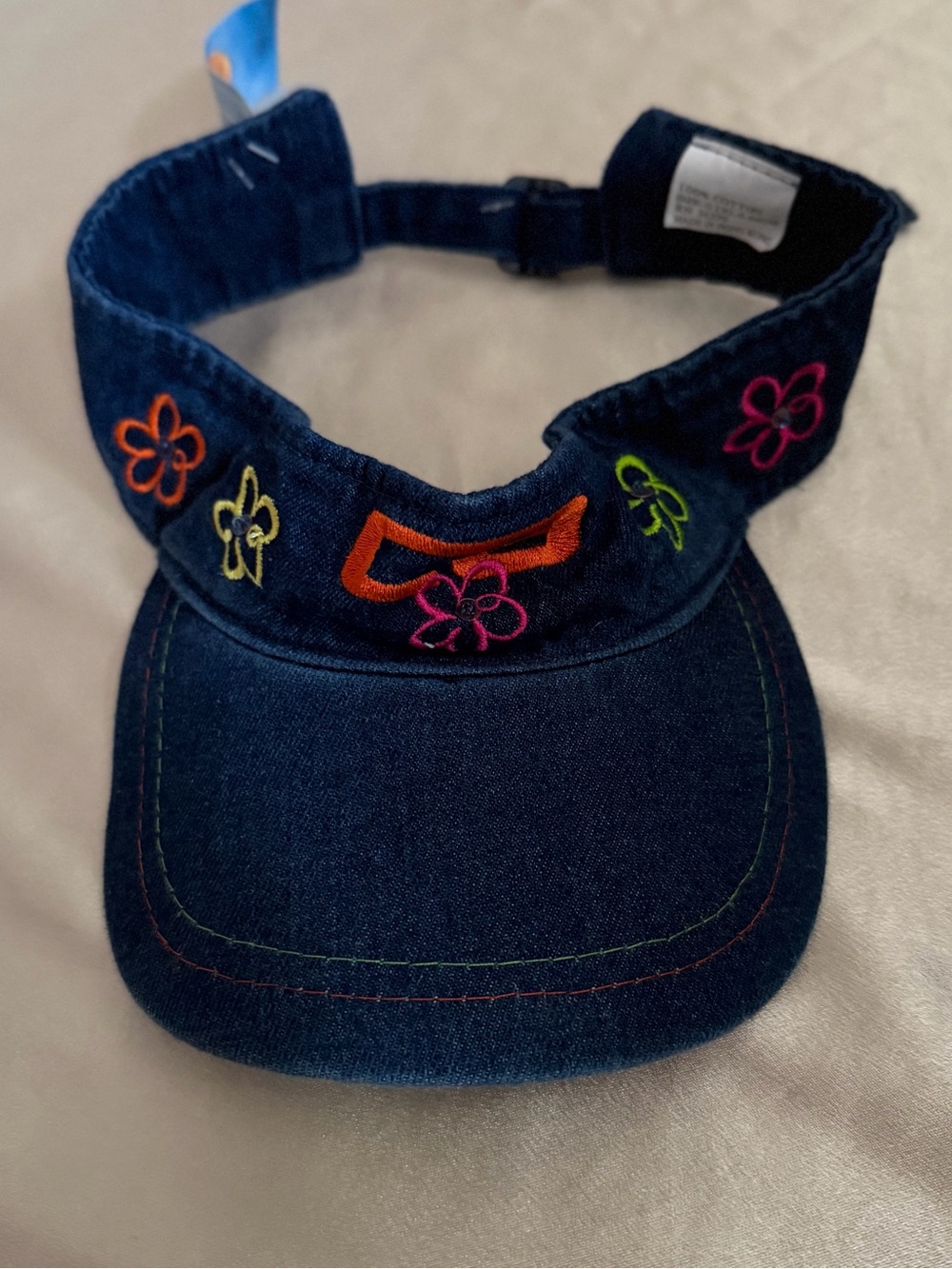 Vintage 2000 Charlie's Angels Denim Visor Deadstock NWT Y2K Floral girls 55cm